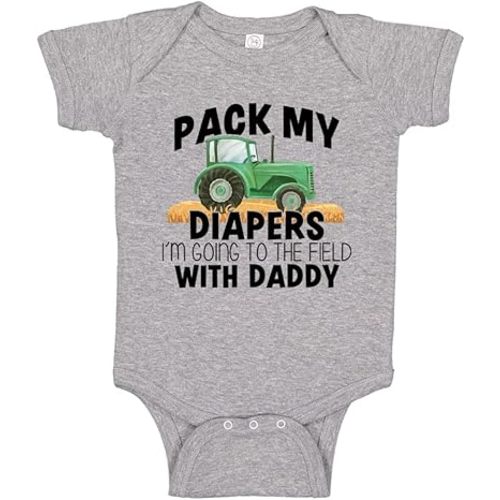 Farmer Baby One Piece Or Toddler T-Shirt I'm Going to The Field with Daddy Farming Clothes