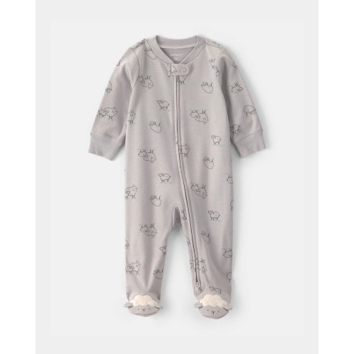 Baby Sheep Snug Fit Sleep & Play Pajamas - Grey | Carter's