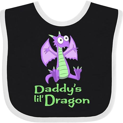 inktastic Daddy's Lil' Dragon Baby Bib