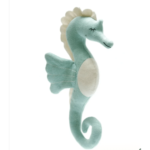 Cotton Knitted Green Seahorse