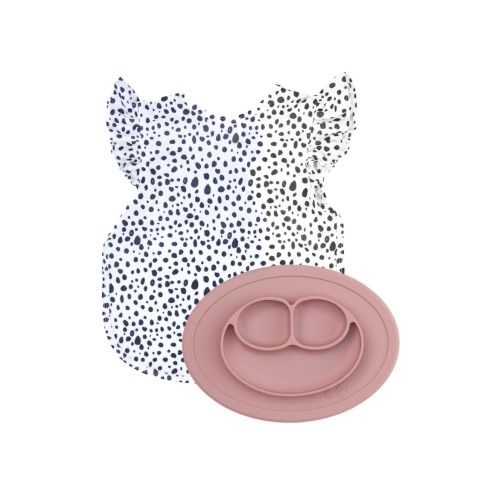 x BapronBaby Blush Dot Flutter Bapron & Mini Mat Bundle