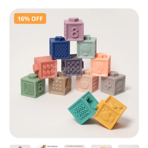 Montessori Squeaky Block Set - For Babies & Toddlers Alike!