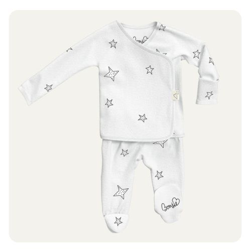 Footie - Frenchie – Bonsie Skin to Skin Babywear