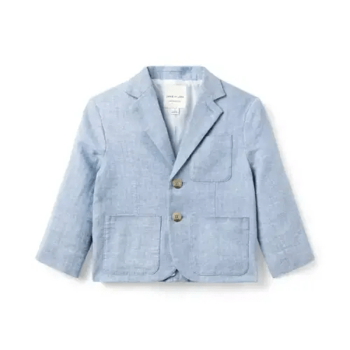 Boy Springwater Blue Herringbone The Herringbone Blazer by Janie and Jack