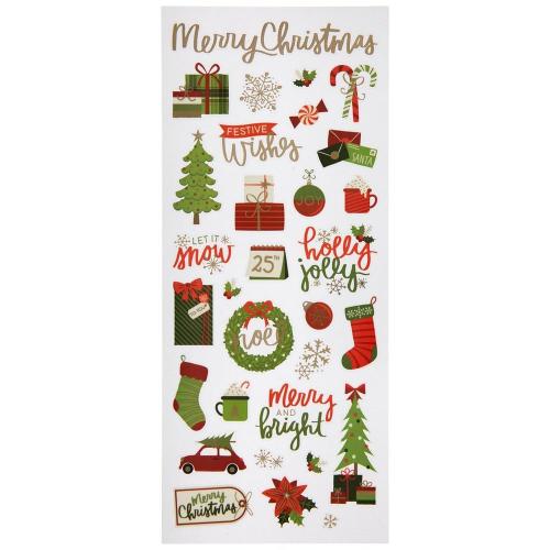 Merry Christmas Foil Stickers