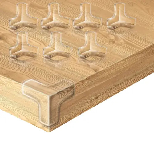 12 Pack Corner Protector, Clear Corner Guards Table Edge Protectors, Baby Safety Corner Bumpers Covers, Furniture & Sharp Corner Baby Proofing, T Shaped(1.4"x1.4" x1.4")