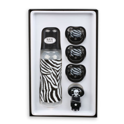 Baby's gift set ROCK STAR BABY - Zebra