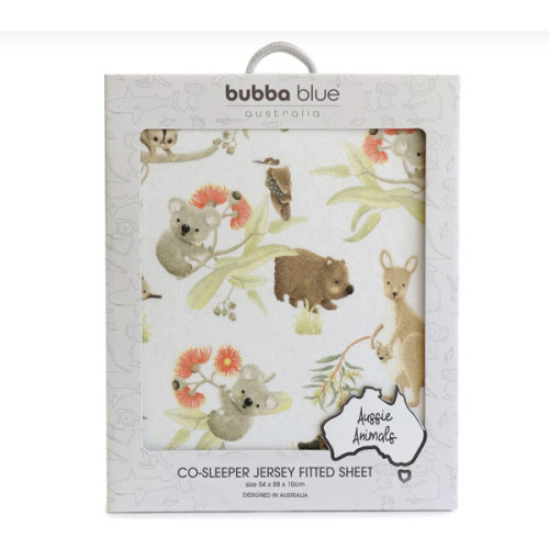 Aussie Animals Co Sleeper/Bedside Sleeper Jersey Fitted Sheet – Bubba Blue Australia