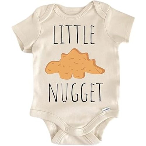 Dinosaur Little Nugget - Baby Boy Girl Clothes Infant Bodysuit Funny Cute Newborn