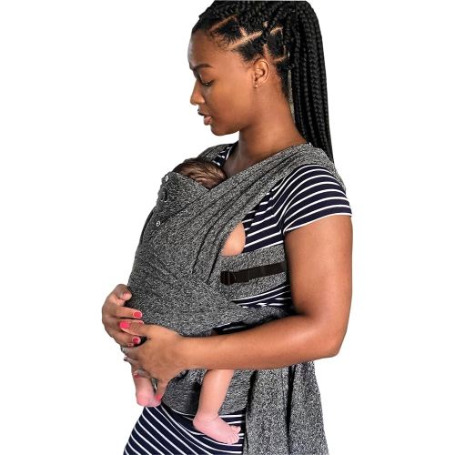 Boppy ComfyFit Adjustable Baby Carrier, 8-35lbs, Heathered Gray, Hybrid Carrier, Newborn to Toddler with Adjustable Straps & Comfort of A Baby Wrap