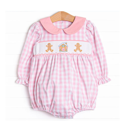 Ginger Snap Season Smocked Bubble, Pink – Stitchy Fish