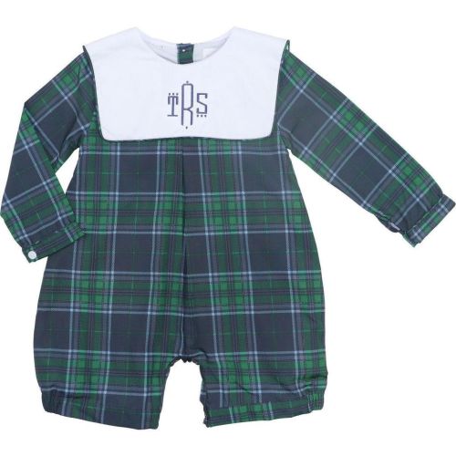 Navy And Green Plaid Short Romper – Cecil & Lou
