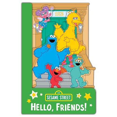 Sesame Street: Hello, Friends! (A Sesame Street Elmo and Friends Shaped Novelty Board Book for Babies and Toddlers)