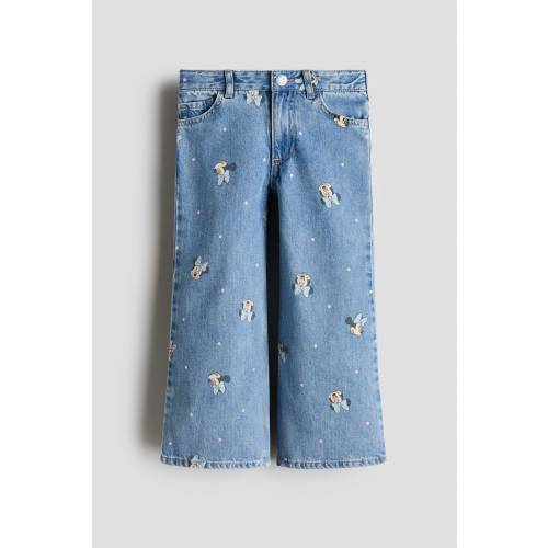 PRINTED WIDE LEG JEANS