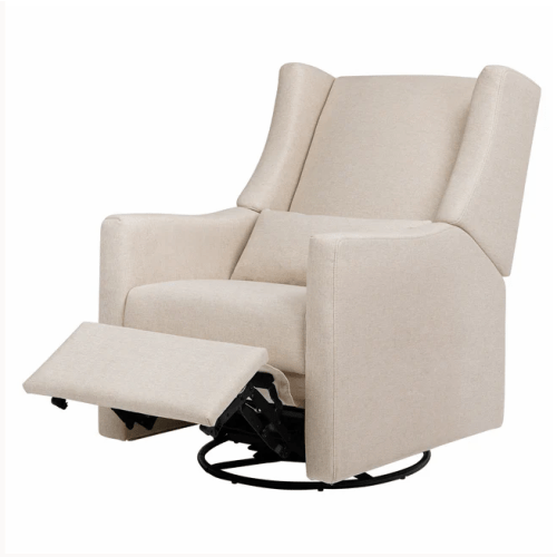 Babyletto Kiwi Recliner and Swivel Glider - Eco-Performance Fabric: Performance Beach Eco-Weave