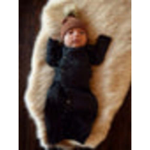 Black / Organic Ribbed Gown – SpearmintLOVE