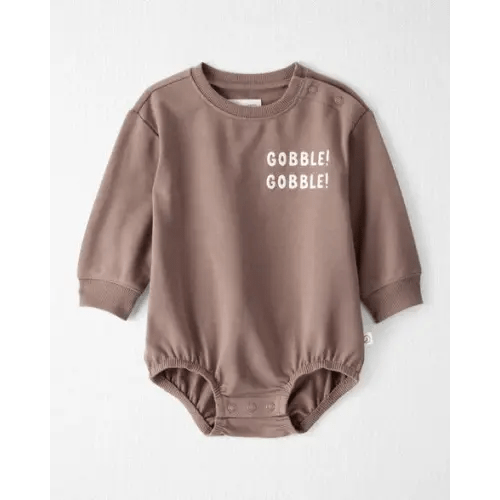 Baby Organic Cotton 'Gobble Gobble' French Terry Bubble - Little Planet | Carter's