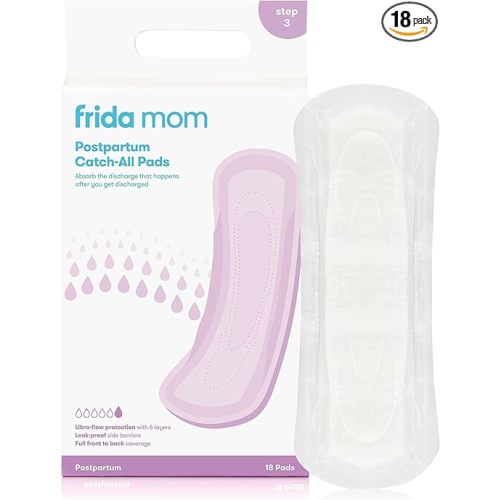 Frida Mom Postpartum Pads, Leak Proof Feminine Care Maxi Pads, 6 Layers of Protection for Maximum Absorbency (18ct)