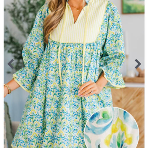NURSING COLLECTION: All The Little Things Blue Watercolor Dress