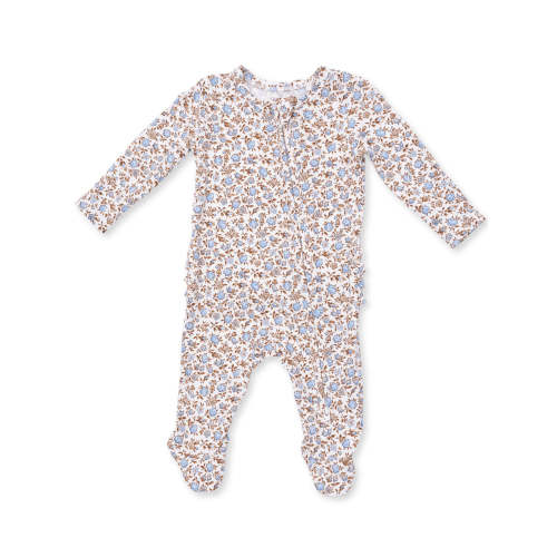 2-Way Zip Ruffle Footie, Hazel Floral