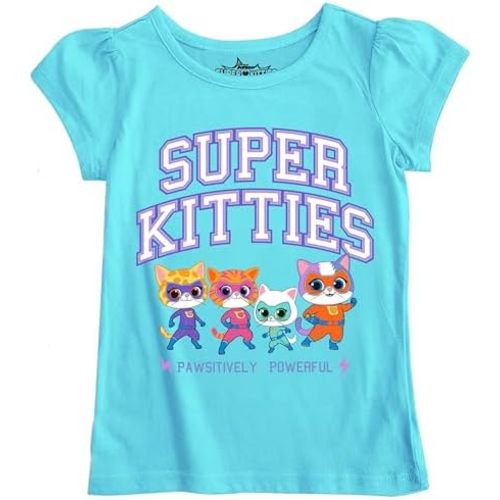 Disney Girls' Disney Juniors Super Kitties Pawsitively Powerful Girls Short Sleeve Tee