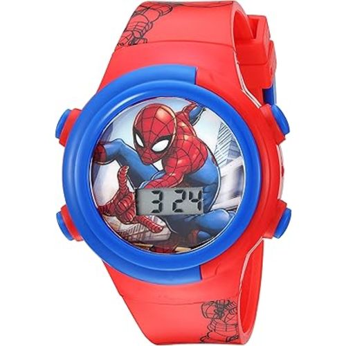 Marvel Spider-Man Kids Watches – Digital Display, Interactive Features, Adjustable Strap, Vibrant Spider-Man Graphics, Durable for Active Kids