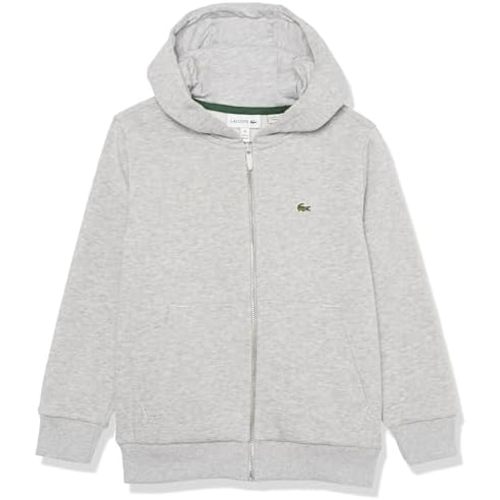 Lacoste Boys Classic Full-Zip Fleece Hooded Sweatshirt