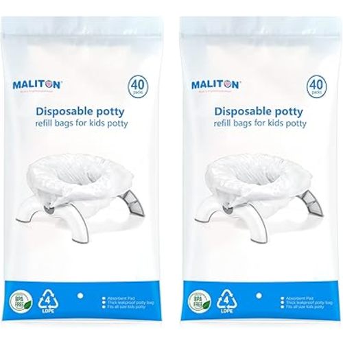 [80 Counts] Disposable Potty Liners Compatible with OXO Tot 2-in-1 Go Potty