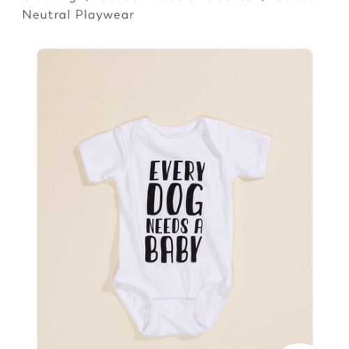 Every Dog Needs a Baby Bodysuit