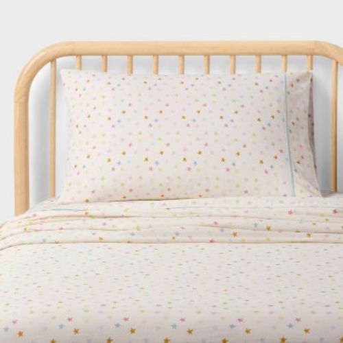 Full Multi Stars Kids' Brushed Cotton Sheet Set - Pillowfort™