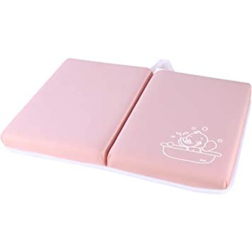 Bath Kneeling Pad - 1.5inch Thick Bath Kneeler Mat Non-Slip Rubber - Foldable Baby Bath Tub Mat for Parents - Large Safety Kneeling Pad for Baby Bathtime, Garden Work, Exercise - Pink
