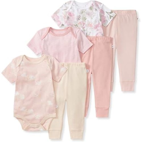 Burt's Bees Baby Unisex Bodysuits and Pants Set, 100% Organic Cotton