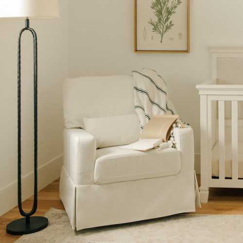 Million Dollar Baby Classic Crawford Pillowback Comfort Swivel Glider in Eco-Performance Fabric- Water Repellent and Stain Resistant | Ashley