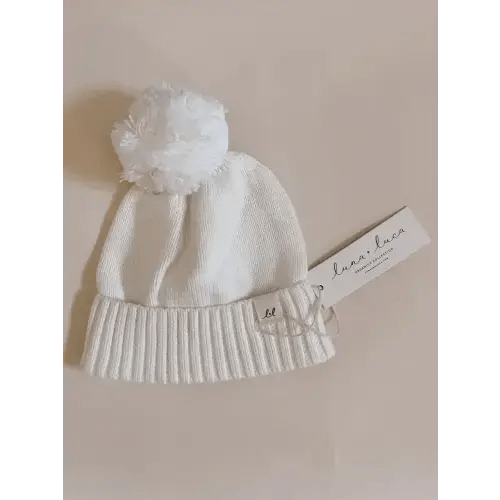 Cotton Pom Beanie Hat