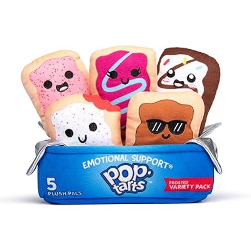 Pop-Tarts™ Emotional Support by Relatable, Snack-Inspired Pals, Full of Bite-Sized Plushies and Cute Stuff, Unexpected Funny Gifts for Loved Ones, Includes 5 Plush Pals with Plush Box