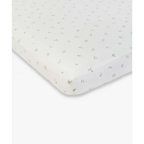 Organic Cotbed Fitted Sheet - Nettle Scatter | Avery Row UK