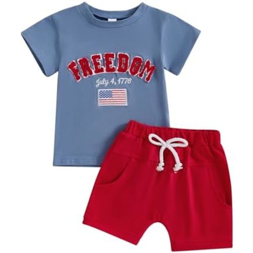 BemeyourBBs Toddler Baby Boy Summer Clothes Funny Letter T Shirt Elastic Waist Pockets Shorts Set 2 Piece Outfit