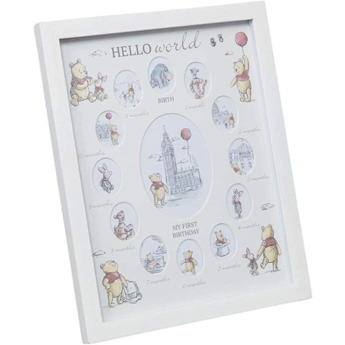 Happy Homewares Disney Winnie The Pooh My First Birthday Multi-Aperture Collage Picture Frame - Officially Licensed