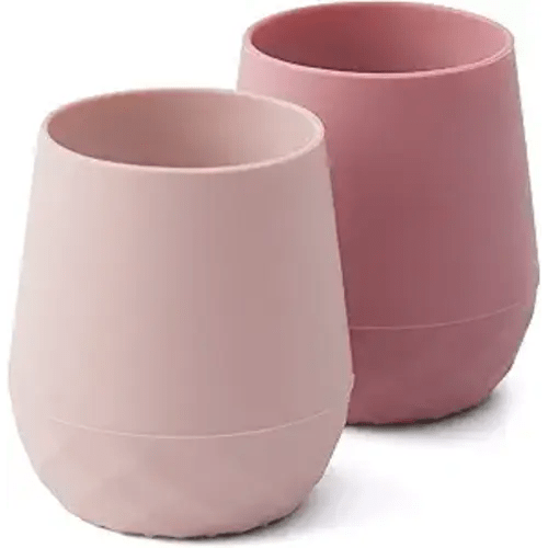 SAMiGO Silicone Baby Cups for 6-12 Months, Tiny Open Cups for Training and Water Drinking, Baby Led Weaning Supplies, 2 OZ