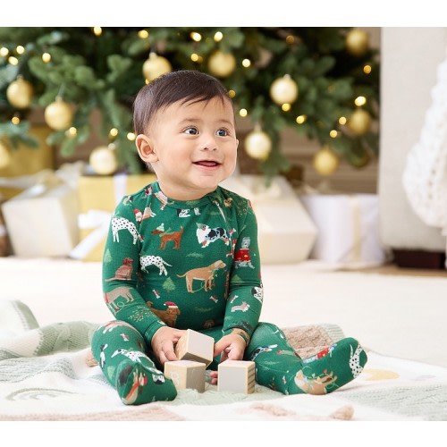 Holiday Dogs Bamboo Viscose Baby Pajama