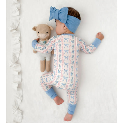 Amelia Bow Zipper Romper – In My Jammers
