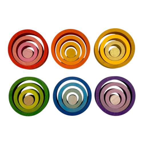 24-piece Rainbow Nesting Rings
