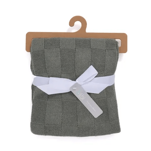 Bilbi Cotton Blanket Dark Sage | Baby Bunting AU