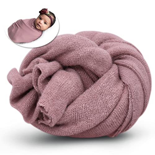 Newborn Posing Wrap Newborn Photography Props Soft Stretch Knit Blanket Handmade Wrap for Baby Boys Girls Photoshoot