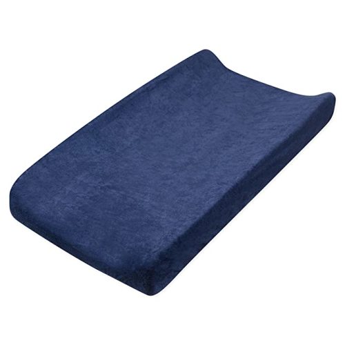 HonestBaby Boys Organic Cotton Changing Pad Cover, Navy (Terry Cotton), One Size
