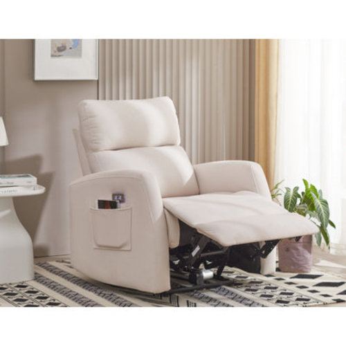 Alaine 33.9" Wide Chenille Power Standard Recliner | Wayfair