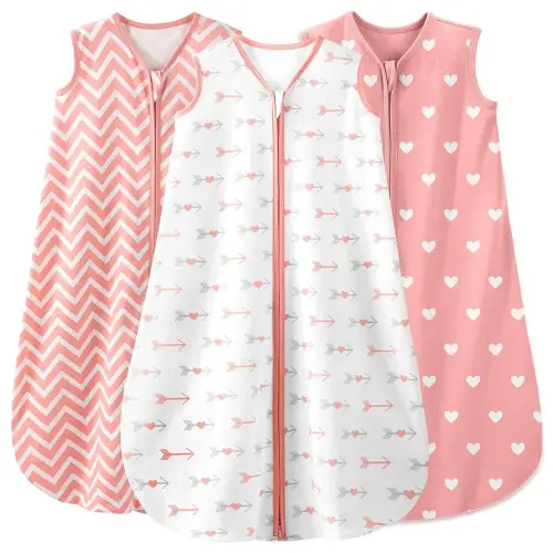 Yoofoss Baby Sleep Sack 0-6 Months Baby Wearable Blanket 100% Organic Cotton 2-Way Zipper TOG 0.5 Toddler Sleeping Sack, Lightweight Sleep Sacks for Babies(Small)