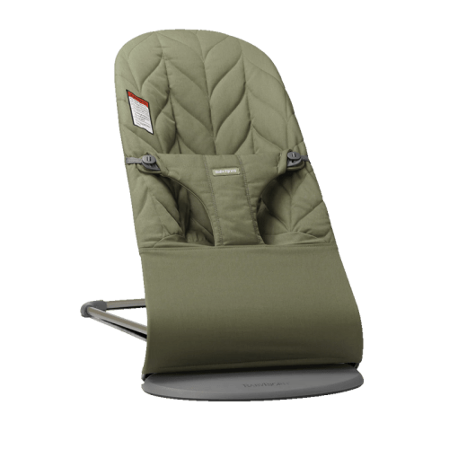 BabyBjörn Bouncer Bliss  - Dark Green Petal Quilted Cotton