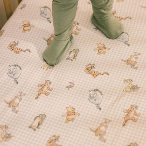 Premium Knit Fitted Crib Sheet - Winnie the Pooh and Friends