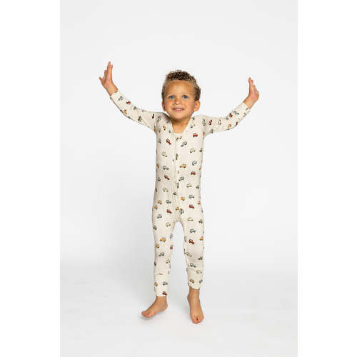 Infant Romper in Safari Cars